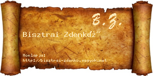 Bisztrai Zdenkó névjegykártya